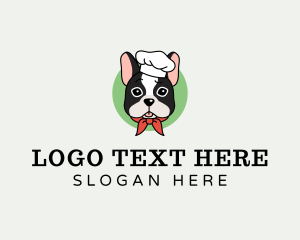 Boston Terrier - Puppy Dog Chef logo design