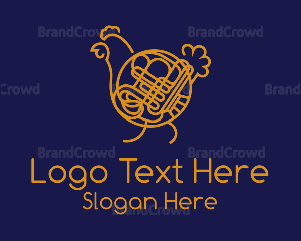 Chicken French Horn Logo