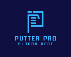 Document File Letter P logo design