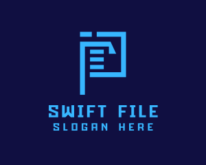 File - Document File Letter P logo design
