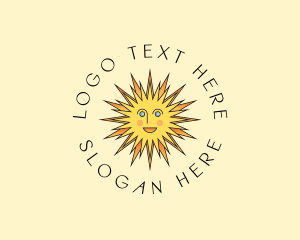 Vacation - Happy Sun Rays logo design