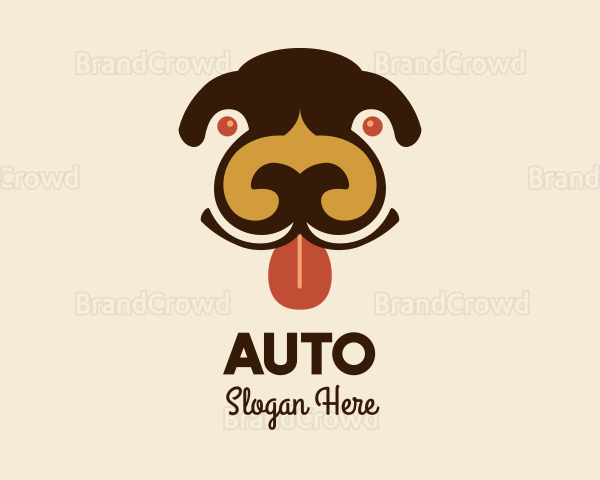 Happy Puppy Face Logo