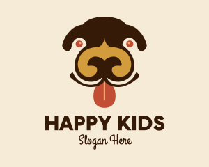 Happy Puppy Face  logo design