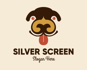 Tongue - Happy Puppy Face logo design