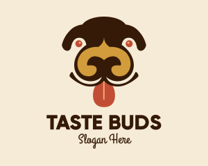 Tongue - Happy Puppy Face logo design