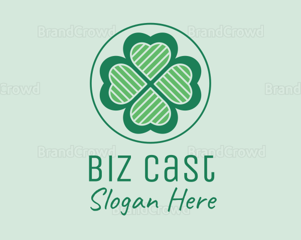 Heart Clover Leaf Logo