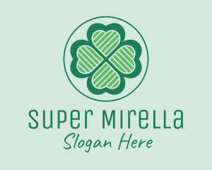 Vegan - Heart Clover Leaf logo design