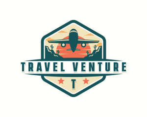 Airplane Travel Tour Vacation logo design