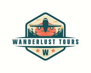 Airplane Travel Tour Vacation logo design