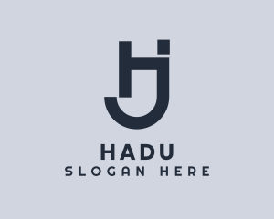 Application - Modern Professional Consulting Letter HJ logo design