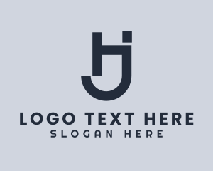 Modern Professional Consulting Letter HJ logo design