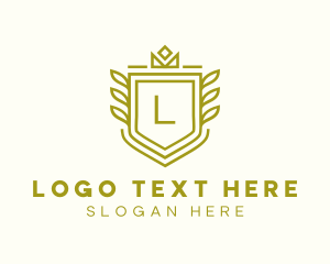 Legal Advice - Shield Crown Wreath Monarch logo design