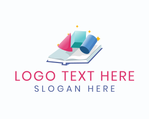 Geometry - Book Geometry Learning logo design