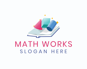 Math - Book Geometry Learning logo design