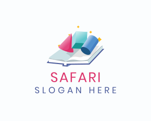 Flipbook - Book Geometry Learning logo design