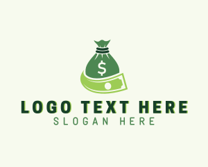 Currency - Dollar Money Bag logo design