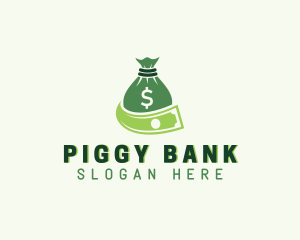 Dollar Money Bag logo design