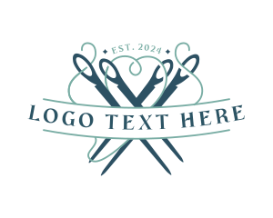 Emblem - Needle Thread Sewing logo design