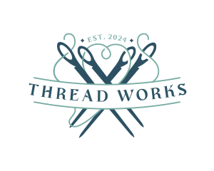 Needle Thread Sewing logo design