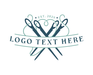 Handmade - Needle Thread Sewing logo design