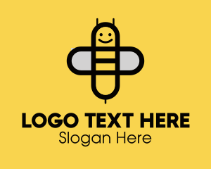 Simple - Simple Happy Bee logo design