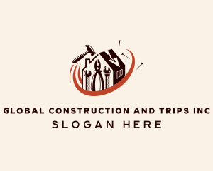 Repairman - House Construction Tools logo design