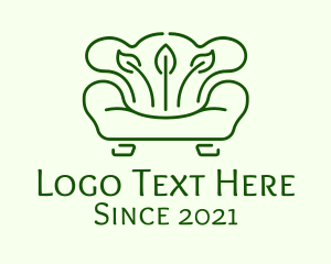 Home Appliance - Leafy Sofa Furniture logo design