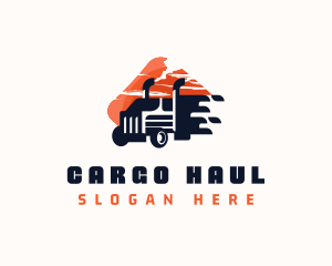 Trucking Cargo Haulage logo design