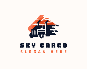 Trucking Cargo Haulage logo design