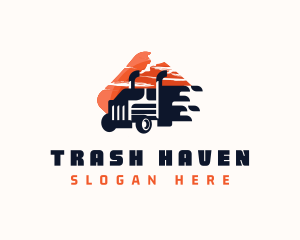 Trucking Cargo Haulage logo design