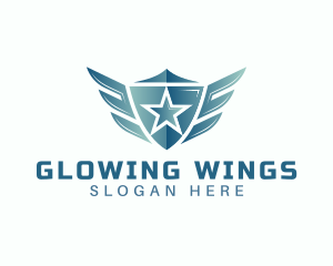 Star Shield Wings logo design