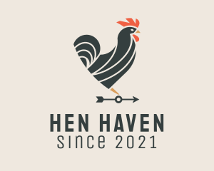 Rooster Weather Vane  logo design