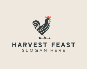 Rooster Weather Vane  logo design