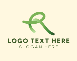 Social Media - Elegant Letter R logo design