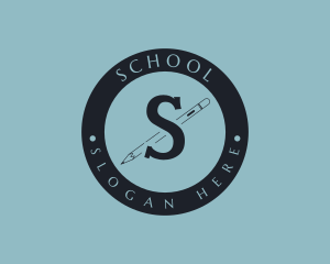 School Writer Author logo design