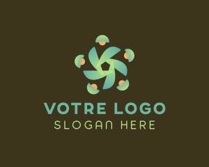 Cooperative - Human Group Community logo design