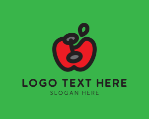 Dumbbell Apple Gym Logo