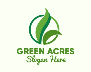 Green Natural Grass logo design