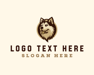 Husky - Animal Dog Canine logo design