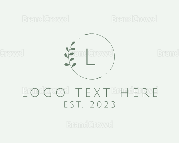 Natural Leaf Wreath Logo