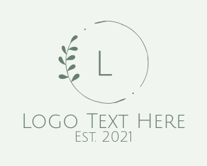 Retreat - Green Leaf Letter logo design