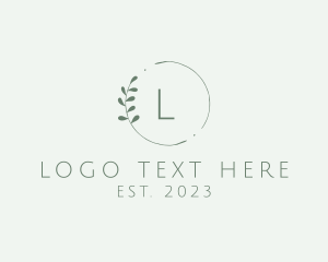 Emblem - Natural Leaf Wreath logo design