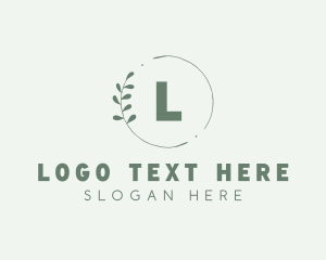 Landscaping - Natural Leaf Wreath logo design