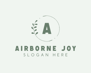 Natural Leaf Wreath logo design