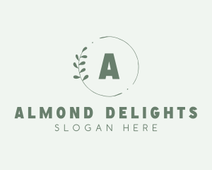 Natural Leaf Wreath logo design