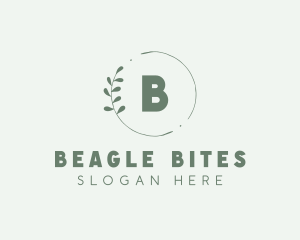 Natural Leaf Wreath logo design