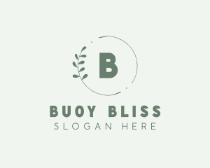 Natural Leaf Wreath logo design