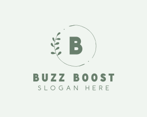 Natural Leaf Wreath logo design