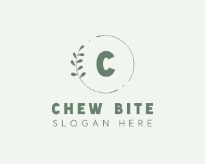 Natural Leaf Wreath logo design