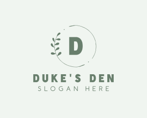 Natural Leaf Wreath logo design